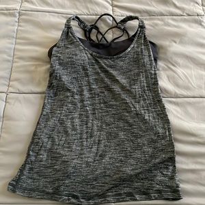 Lululemon yoga tank top with built-in sports bra. Size 4